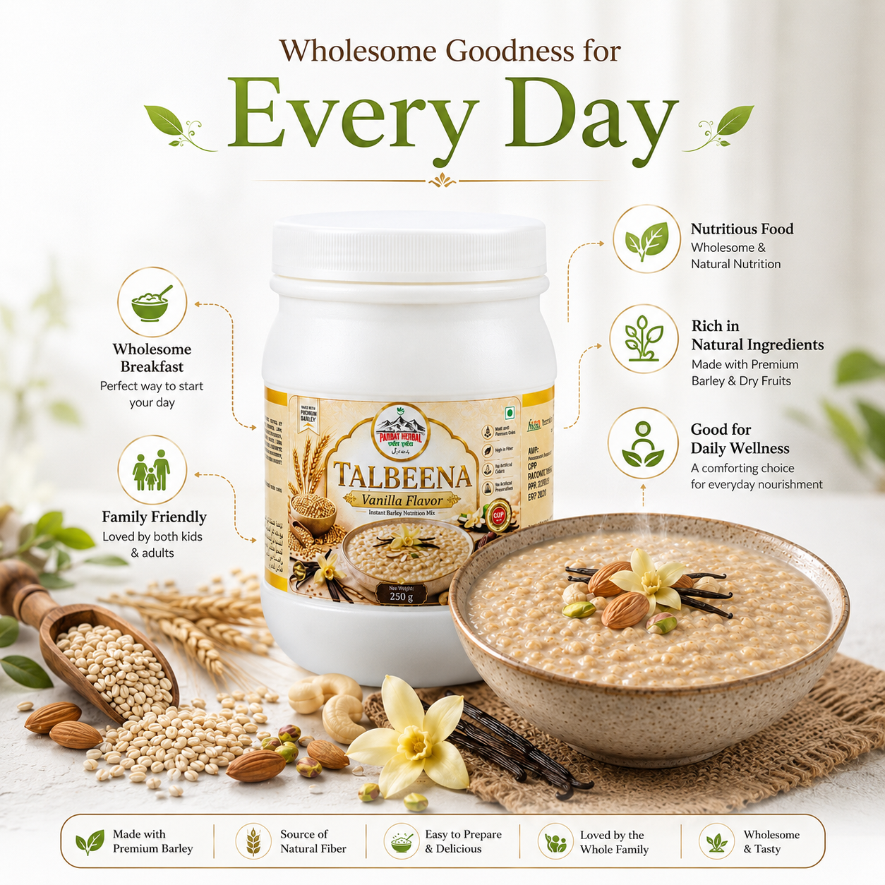 Talbeena Vanilla Flavour 250g Visual Guide 4