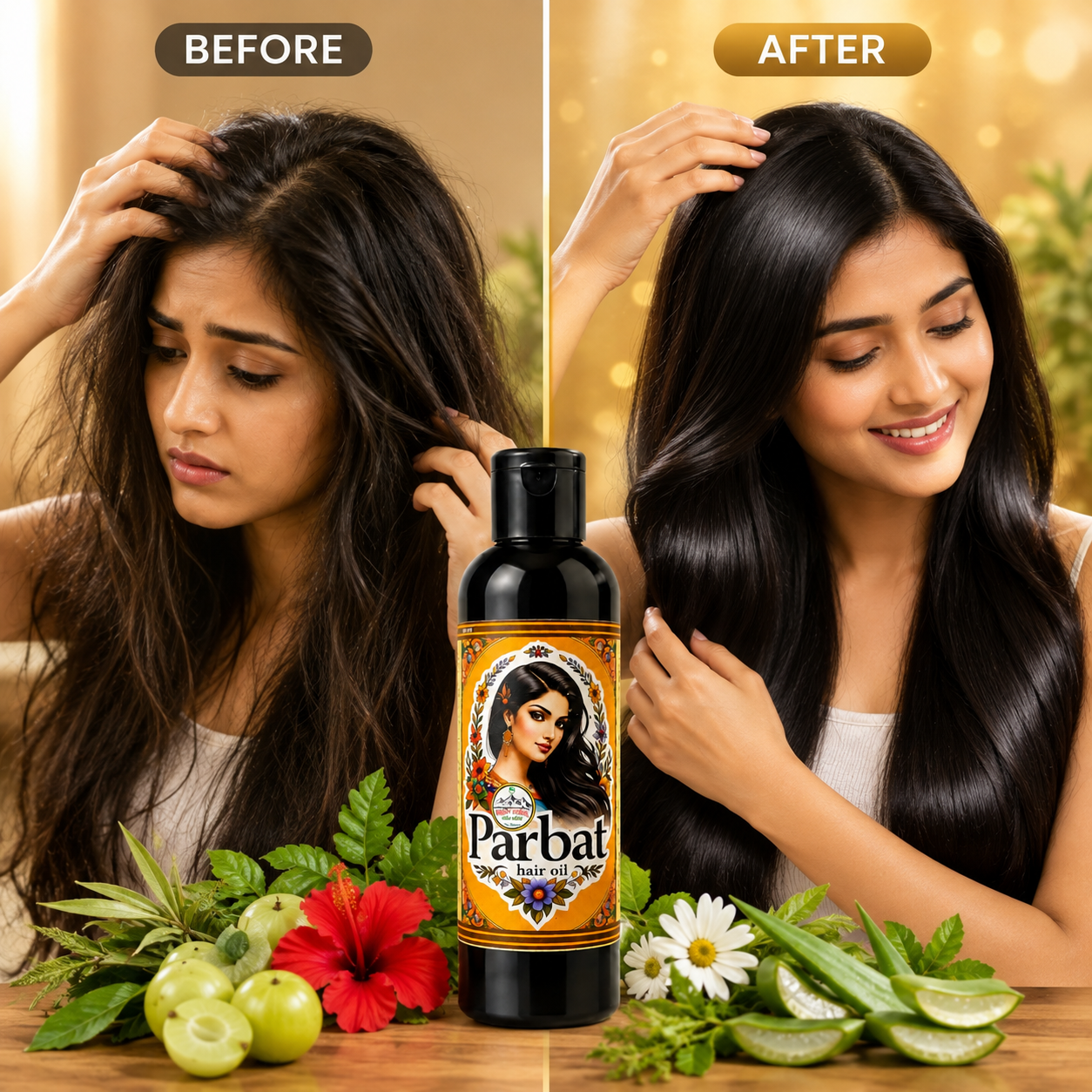 Parbat Hair Oil 52 Herbs Visual Guide 2