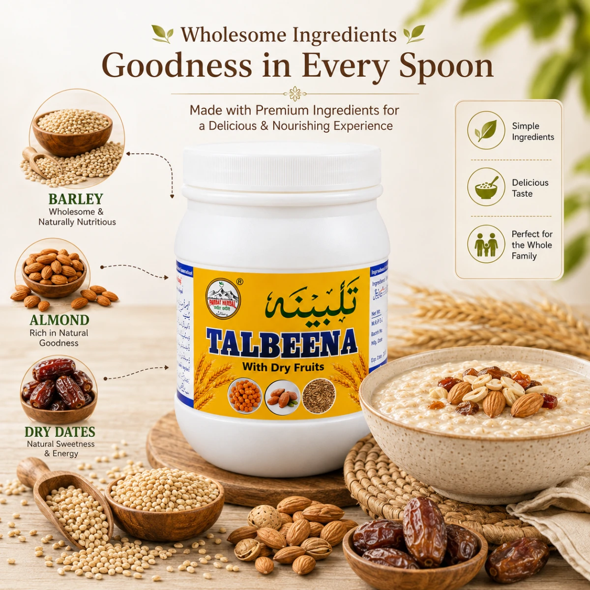 Talbeena Buy 1 Get 1 Free | Talbeena With Dry Fruits – Parbat Herbal Thumbnail 5